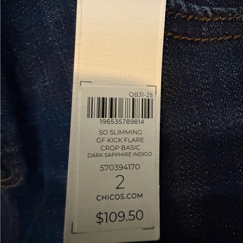 Chico’s Girlfriend Kick Flare Crop Jeans - Picture 2 of 6